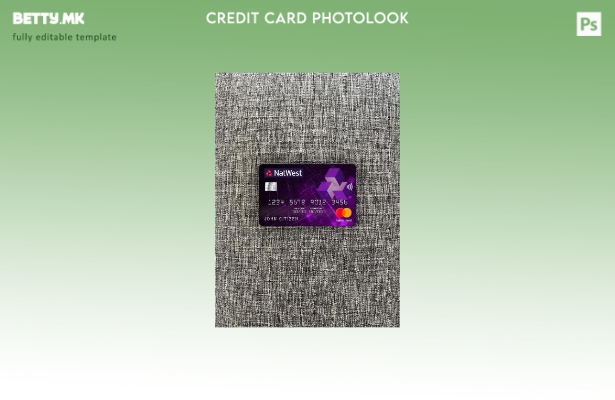 модерен стил Обединетото Кралство NatWest bank Mastercard photolook преден шабло